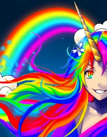 Rainbow Dash Unicorn Anime