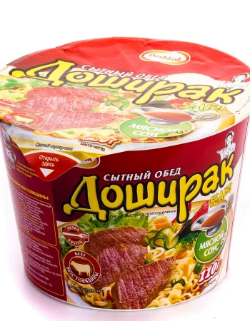 Doshirak noodles 110g samimiy tushlik mol go'shti