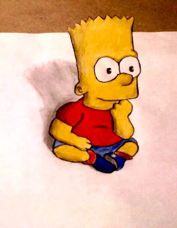 Bart Simpson sketch uchun qalam