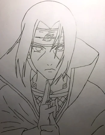 Anime eskizlari Naruto Itachi