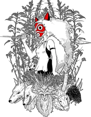 Tattoo Hayao Miyazaki Princess Mononoke