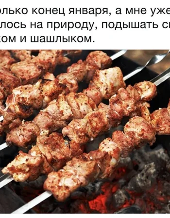 Grilda cho'chqa go'shti shashlik