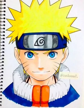 Rang chizish uchun Naruto chizmalari