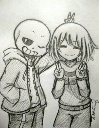 Sketch of undertail Frisk