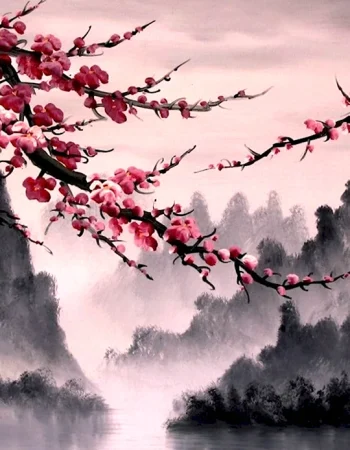 Cherry blossom art